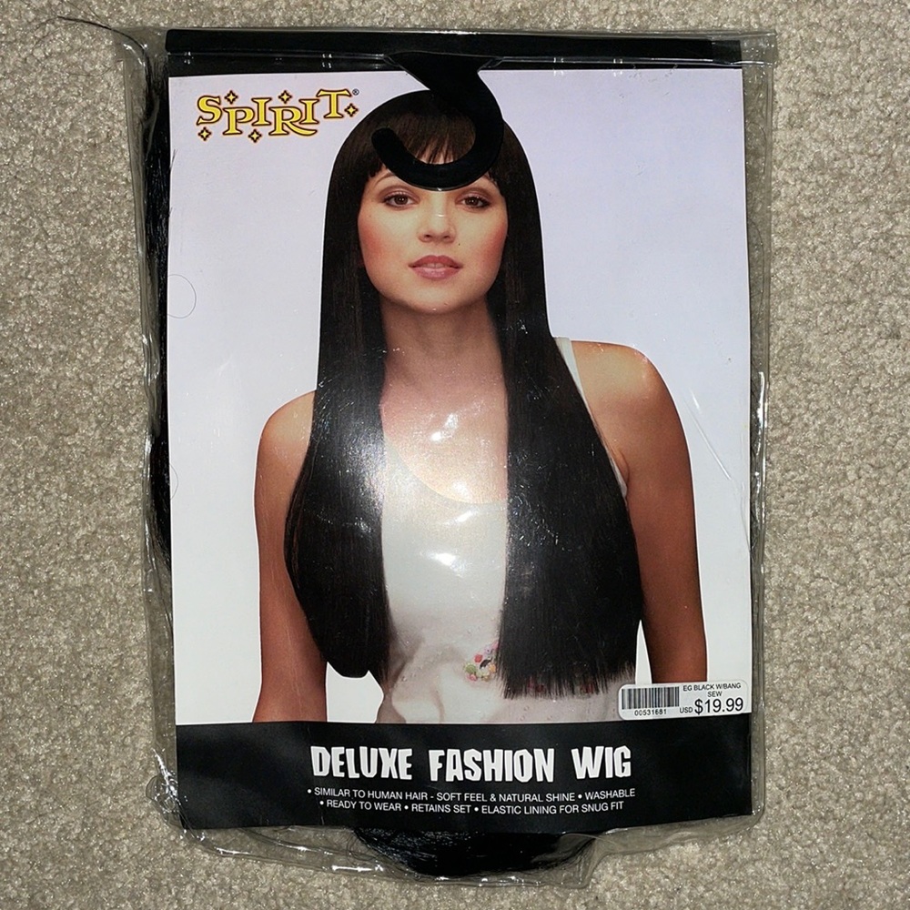 Black Halloween Wig, Excellent Condition!